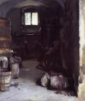 Sargent, John Singer - Pressing the Grapes,Florentine Wine Cellar